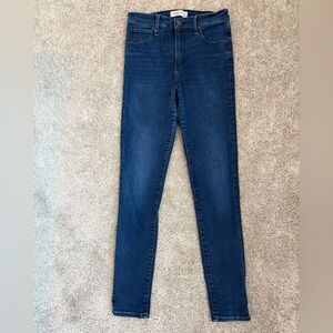 Abercrombie & Fitch High Rise Dark Blue Skinny Jeans